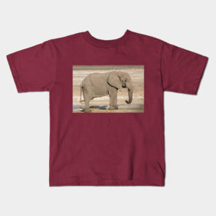 Namibia. Etosha National Park. Elephant at the Waterhole. Kids T-Shirt